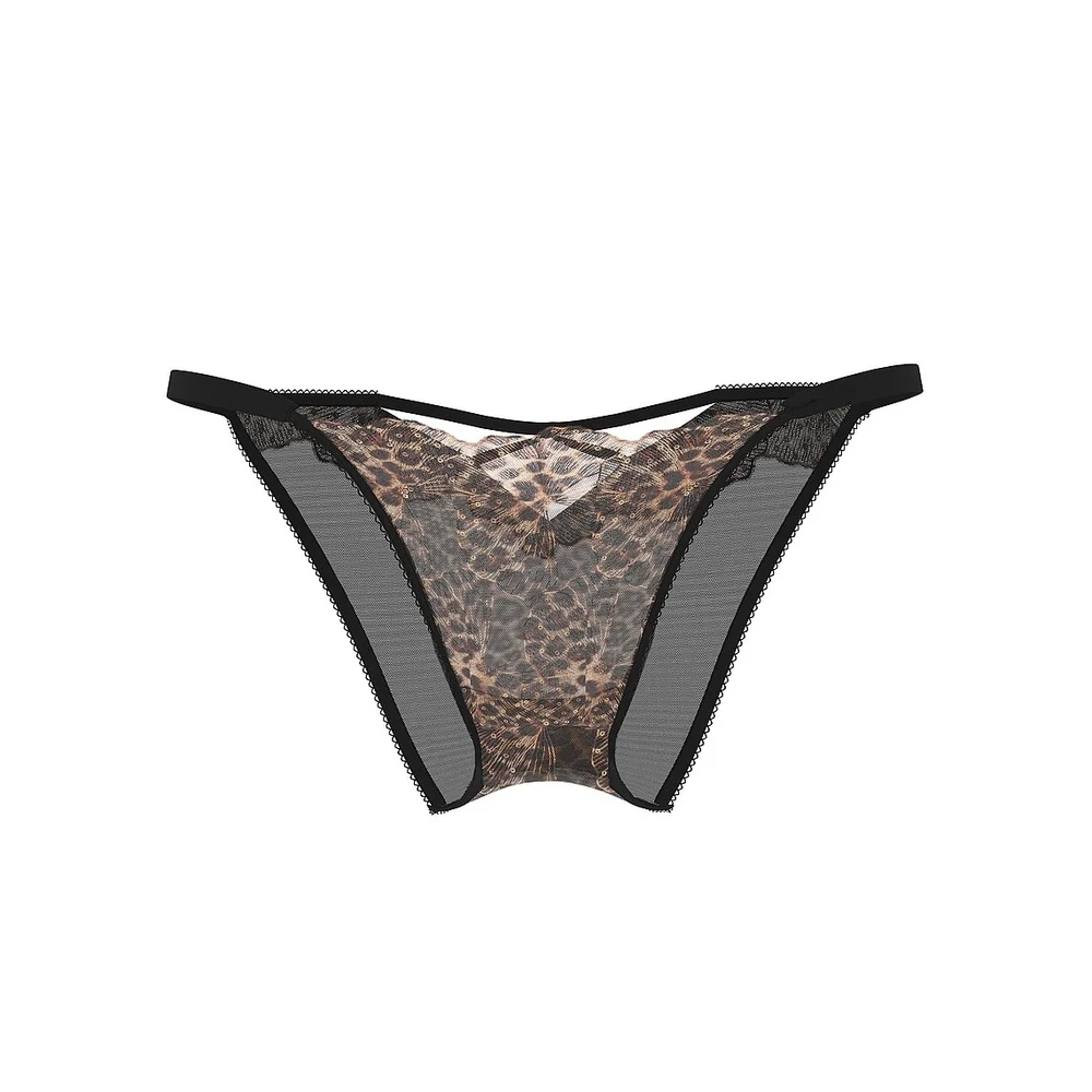 Victoria's Secret Very Sexy Geo Leo Embroidery V-String & Brazilian Panties - Picture 4 of 11